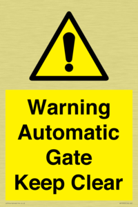 Warning Automatic Gate Keep Clear